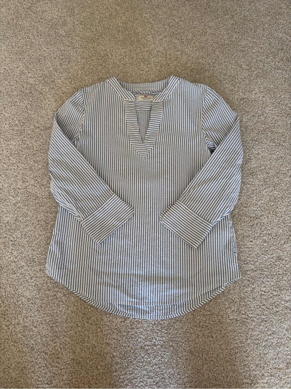 Vineyard Vines Blue and White Striped Button-Down Tunic